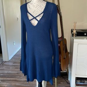 Free People Cross Front Sweater Dress